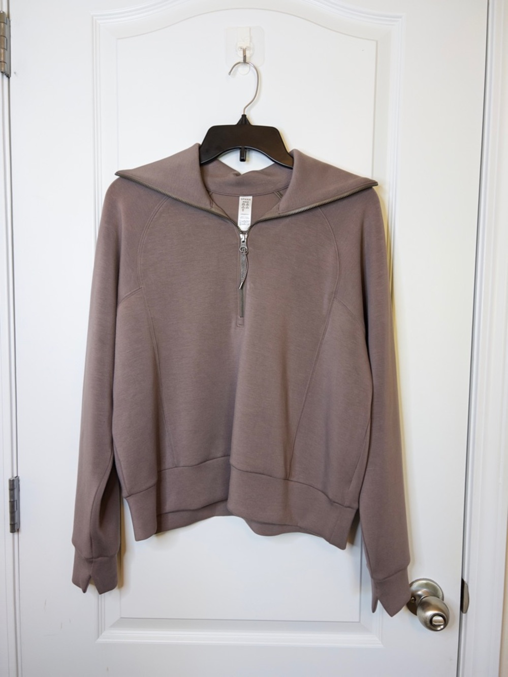 SPANX AirEssentials Half Zip Smoke Size M